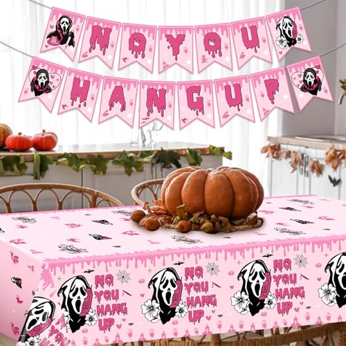 Pink Halloween Tablecloths 3-Pack - 108 x 54 Inch Party Decor