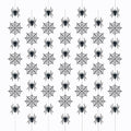 Halloween Felt Spider Web Garland Set - 7 Pack Hanging Spider Decorations