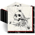 Black Gothic Halloween Paper Napkins 6.5 Inch - 100 pcs Halloween Party Supplies