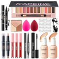 All-in-One Makeup Kit for Women - Set B | 12 Eyeshadow Colors, Foundation, Lipsticks & More