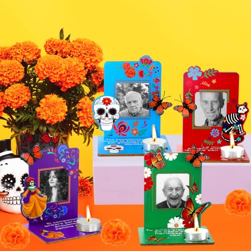 Dia De Los Muertos Altar Decorations Picture Frames Set C - Day of the Dead Decor