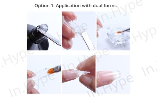 IN.Hype AcryGel/Acrylic Nail Extension Builder Gel Poly Nail Gel (Clear)