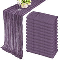 Grape Cheesecloth Table Runner 35x72 Inches for Wedding & Party Decor - Variation: Grape / 35" x 72"
