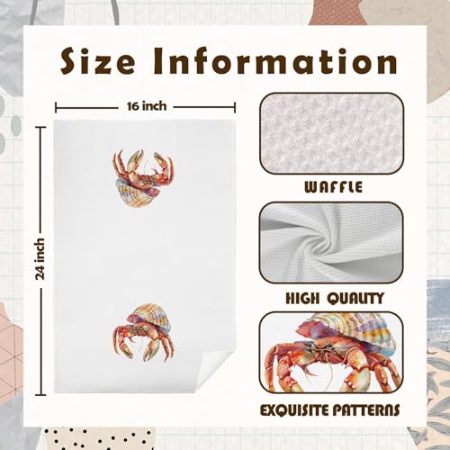 Hermit Crab Coastal Beach Kitchen Towel - Nautical Nautical Decor Gift
