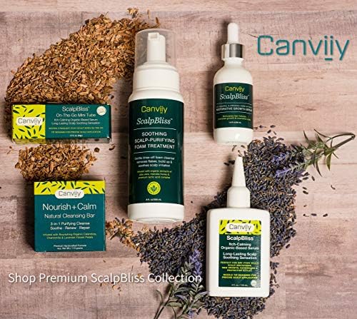 Canviiy ScalpBliss Itch-Calming Serum - Long-Lasting Moisturizer for Dry, Itchy Scalp | Aloe Vera & Manuka Honey Infused