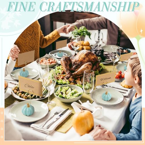 Thanksgiving Pumpkin Place Card Holders - Green 40 Pcs for Table Decor