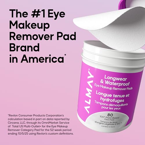 Almay Longwear & Waterproof Eye Makeup Remover Pads - 80 Count