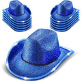 LED Cowboy Hat Set - 10 Flashing Western Hats for Party & Role Play