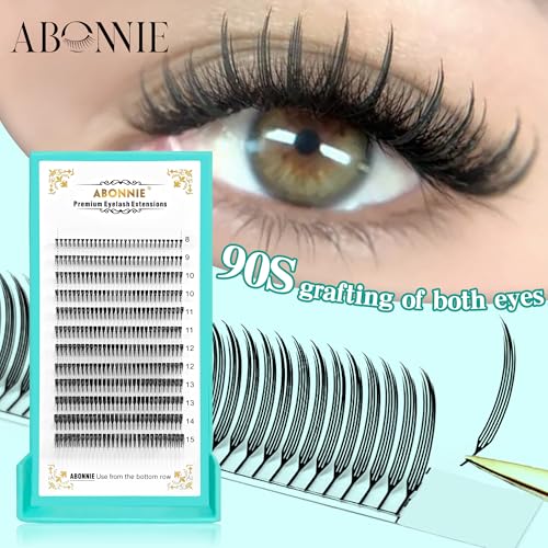 Premade Anime Lash Extensions Spire-0.07 D 8-15mm Feather Shape for Natural Look - ABONNIE