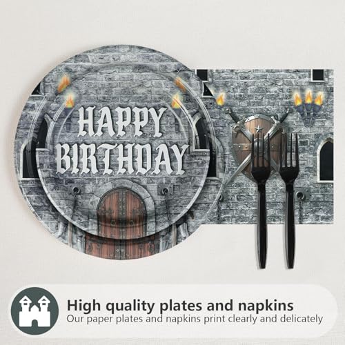 Medieval Castle Birthday Party Decorations Set for Kids - Serves 24 - Castle Theme