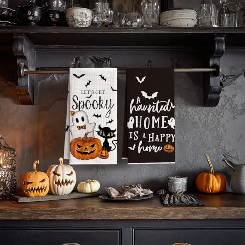 Black Microfiber Kitchen Towels Set of 4 12x24 Inch Quick Dry Dish Towels