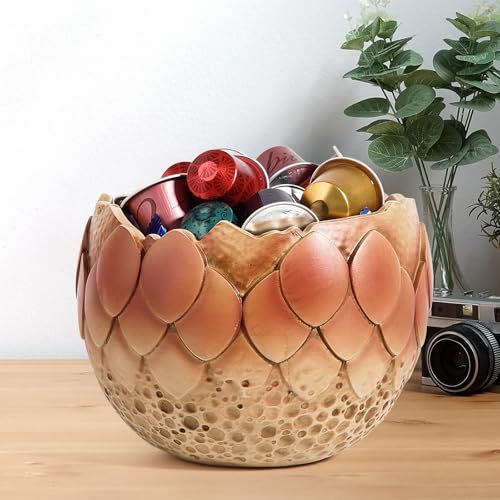 Cracked Dragon Egg Candy Bowl - Halloween Decorations, Red Variation