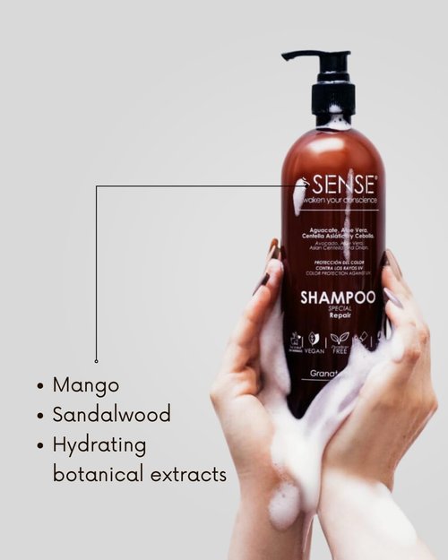 SENSE AWAKEN YOUR CONSCIENCE Repair System Shampoo & Conditioner Set – Hydration, Strength & Color Protection with Onion Extract, Hyaluronic Acid & Avocado Oil – Salt-Free – 500 ml Each