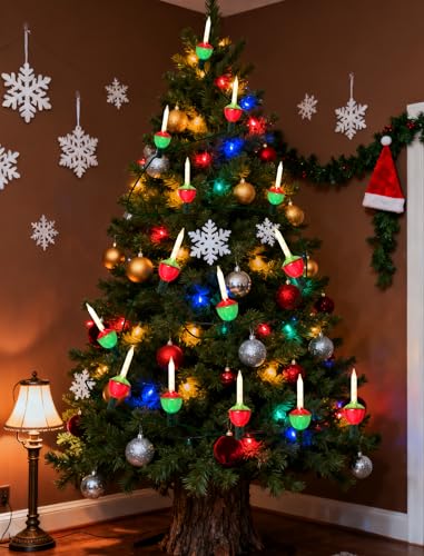 Multicolor 15.5Ft Outdoor Christmas Bubble String Lights with 15 Red Green LEDs