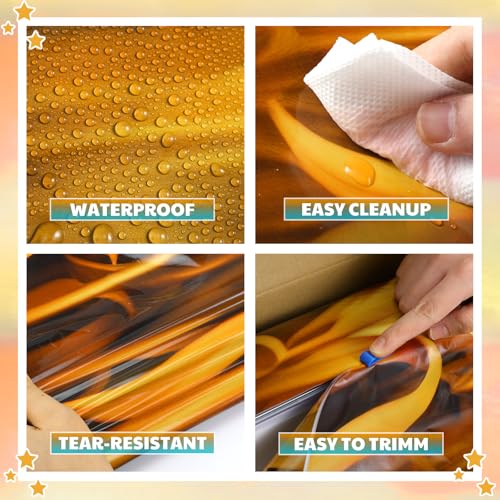 Fall Corn Field Tablecloth Roll with Cutter Box - 54x100 ft Cornstalks Design