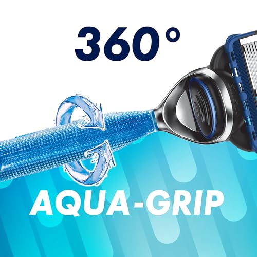 Men's 5-Blade Razor Blade Refills - Pack of 12 for Close, Comfortable Shaving