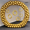 Gold Ring Party Decorations Set - 6 Glitter Foam Circles for Birthday Baby Shower Wedding - Variation 6