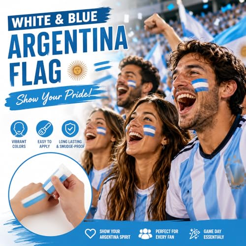 Argentina Flag Face Paint Stick - Blue & White Body Paint - Variation: Argentina