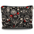 Gothic Black Makeup Bag - Small Cosmetic Organizer for Women, Halloween Gift
