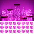 Pink Fairy String Lights 24 Pack 20 LED 7.2ft Copper Wire for Wedding Party Decor
