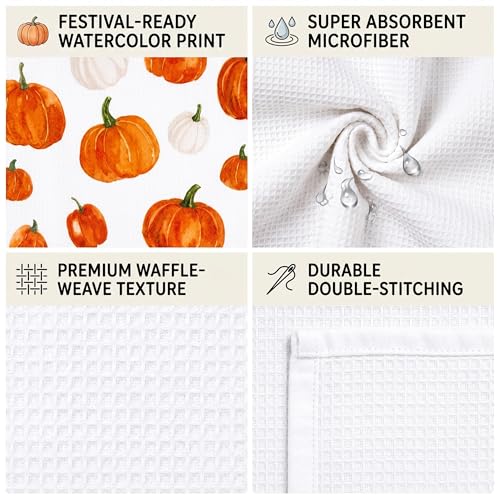 Fall Kitchen Towels Set - Autumn Home Decor Hand Dish Towels 15.8x23.6 in