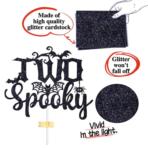 Halloween Ghost Cake Topper for 2nd Birthday - Spooky Kids Party Decor