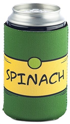 Spinach Collapsible Neoprene Can Cooler - Drink Sleeve for 12oz & 16oz Cans - Funny Guy Mugs