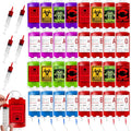 Halloween Blood Bag Props Set - Refillable Pouches with Straws & Filling Tools, Spooky Party Accessories