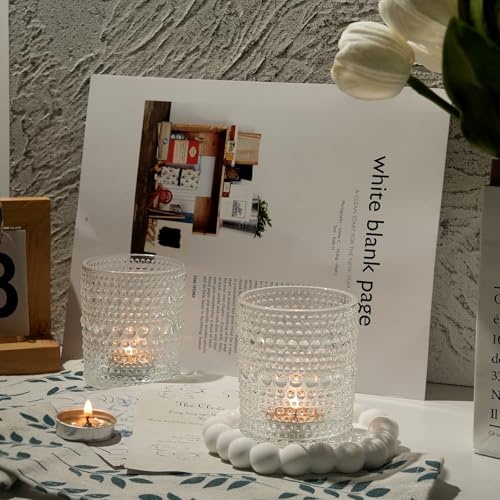 Clear Glass Votive Candle Holders - 6 Pack Large DIY Wax Holders, 2.7x3.5 Inch - Variation: Clear / 6