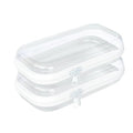 Rdttlv Thickened Clear Hard Shell Zipper Case,Professional-Grade Plastic Clear Zipper Pencil Case, Toiletry Pouch, Travel Organizer, Cosmetic Bag, Toy Storage Bins (2PCS-M)