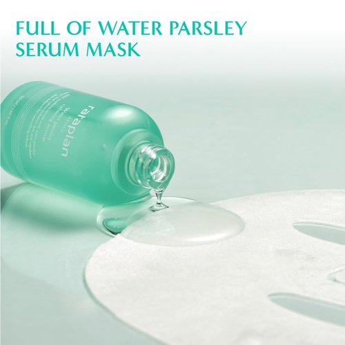 Rataplan Water Parsley Calming Serum Mask - Vegan Hypoallergenic Sheet for Moisture & Skin Heat Relief | 10 Packs