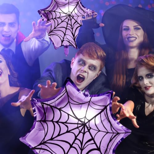 Spider Balloons Party Decorations - Purple 6 Pack for Halloween & Birthday