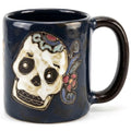 16oz Handcrafted Day of the Dead Sugar Skull Mug - Ceramic Coffee Cup