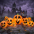 Bright Halloween Orange 10FT Inflatable Pumpkin with Witch's Cat - Outdoor Decorations