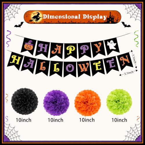 Halloween Party Decorations Set with Banner Balloons and Themed Ornaments