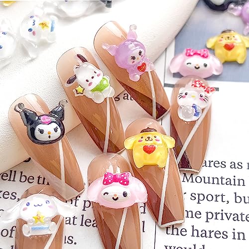 70PCS Cute Cat Resin Nail Charms for DIY Nail Art & Crafts