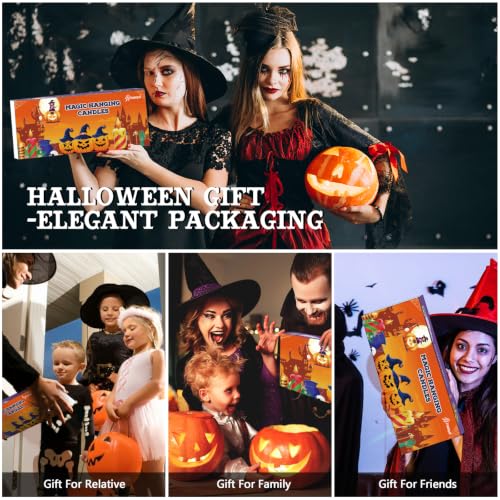 Floating Candles with Wand Remote Control - 20 Pcs Halloween Hanging Decor