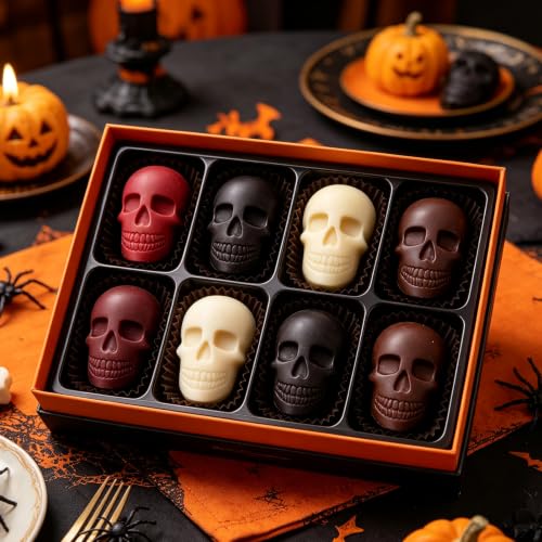 Halloween Skull Silicone Mold 3-Pack for Candy Soap & Candle Making - Gray Variation