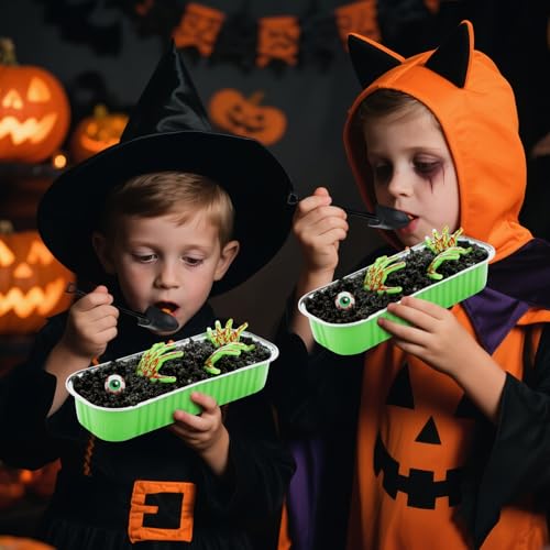 Halloween Zombie Hands Cake Decor Set - Green, 24 Pcs Cake Toppers & Supplies