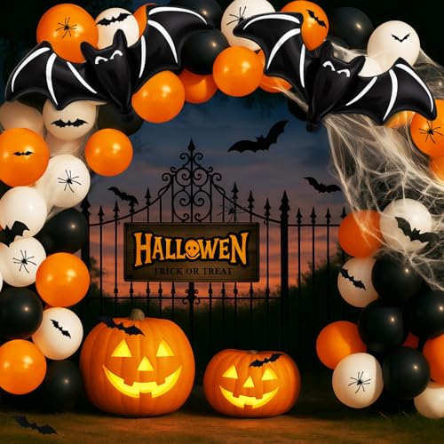 Halloween Balloon Garland Arch Kit 130pcs - Trendy, Includes Pump & Web - Variation of THIS listing