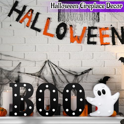 Indoor Halloween LED Marquee Lights Sign with Ghost and BOO Letters
