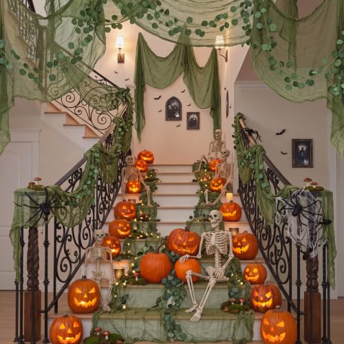 Halloween Green Monster Creepy Cloth & Backdrop Set - Spooky Party Decorations