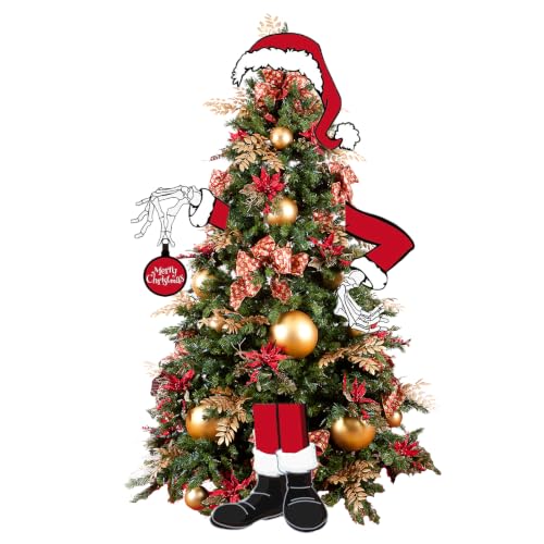 Gothic Halloween Christmas Tree Topper Decoration Set - Spooky Holiday Decor