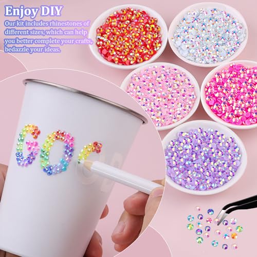 Jelly Multicolored Resin Rhinestones 3mm - Large Pack for Crafting & DIY Projects