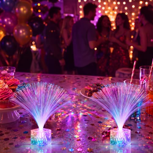 Mini Fiber Optic Lamp Glow Party Favors - Clear 10 Inch, 30 Pack
