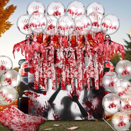 Halloween Trunk or Treat Car Decorations Kit - Bloody Horror Theme, 33 Pieces