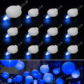 Blue LED String Lights 24 Pack Waterproof Battery Operated Hanging Lights for Decorations