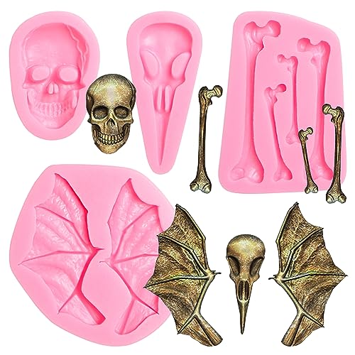 Halloween Skull Silicone Mold for Cake Decoration Candy & Chocolate
