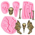 Halloween Skull Silicone Mold for Cake Decoration Candy & Chocolate