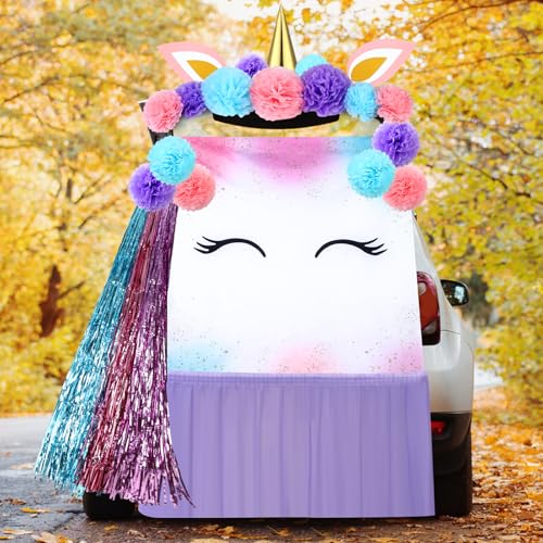 Unicorn Trunk or Treat Decoration Kit - Purple Party Supplies for Events